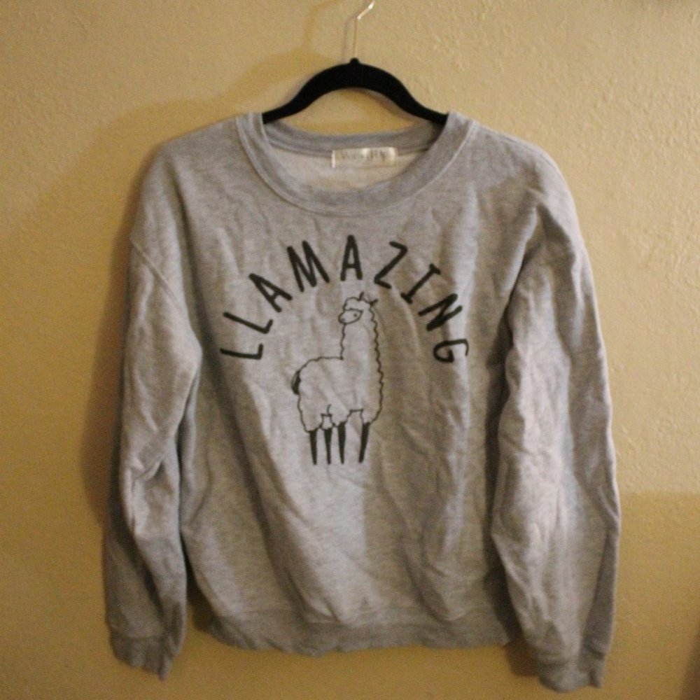 Llamazing Sweatshirt Size Medium (7-9)